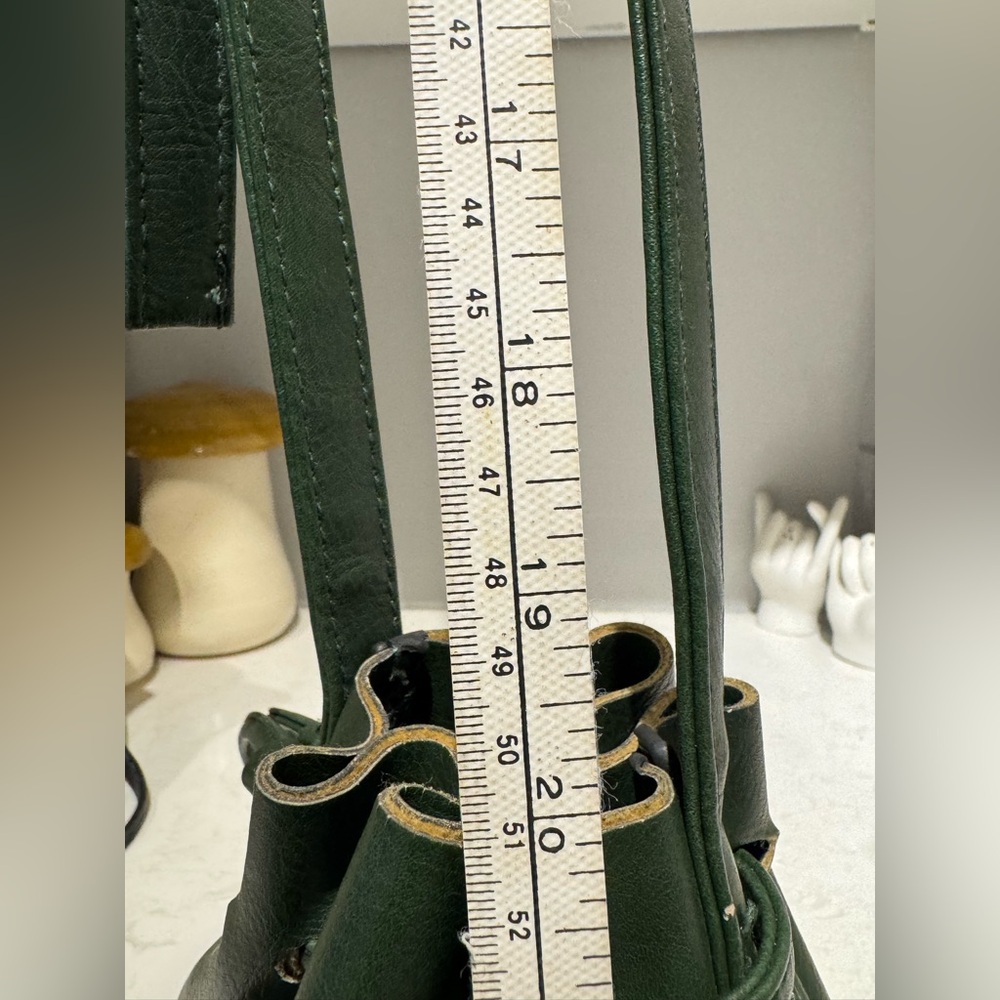 Green Faux Leather Bucket Bag - Picture 14 of 15